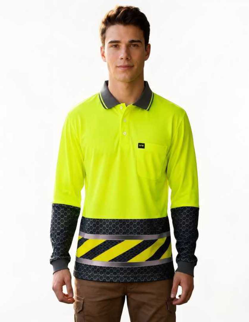 SFWP06B Hi Vis Polo Shirts. Sizes 7XL + 9XL. 1 Colourway In Stock. image 0